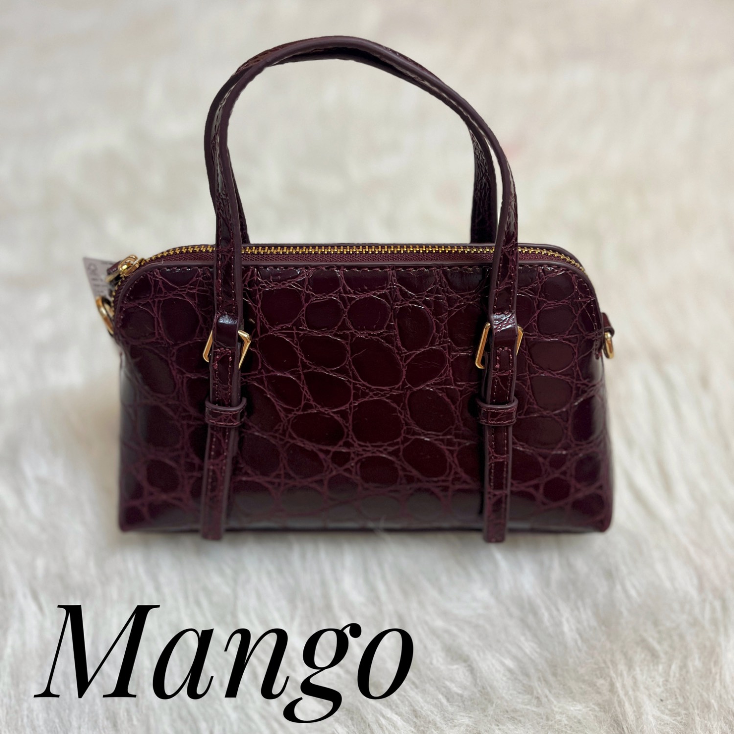 - صندل زنانه منگو شرابی | Mango Burgundy Kitten Heel Sandals - صندل زنانه منگو شرابی | mango burgundy kitten heel sandals - image 8