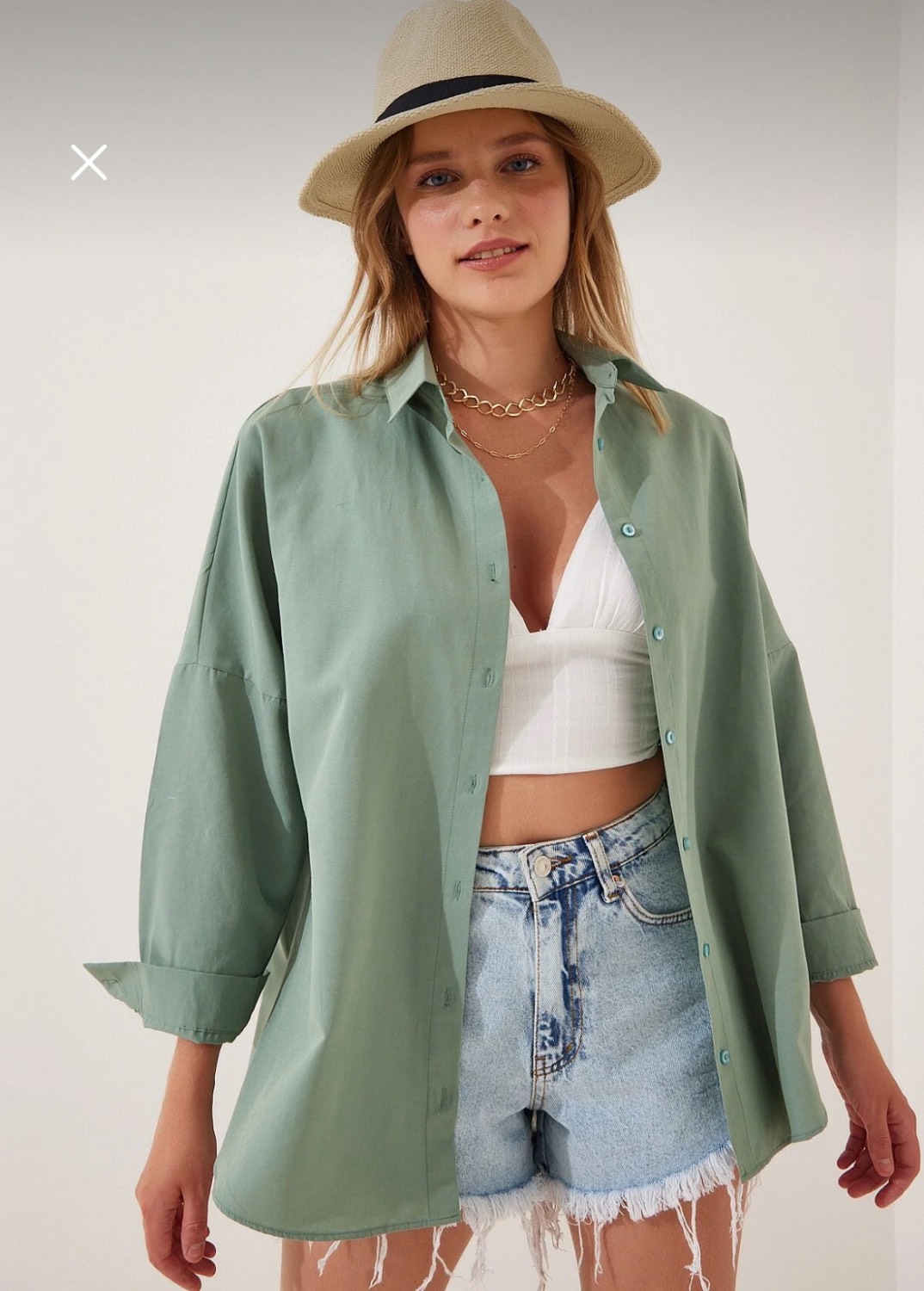 - شومیز زنانه هپینس | Happiness İstanbul Long Sleeve Oversize Shirt - شومیز زنانه هپینس | happiness i̇stanbul long sleeve oversize shirt - image 6