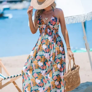 لباس ساحلی بلند برگ گرمسیری