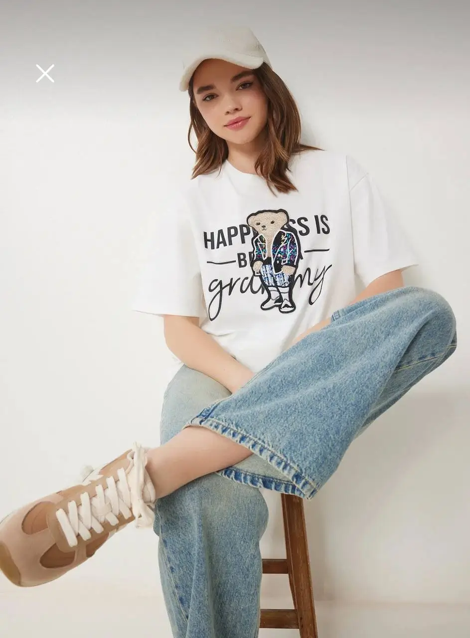 - تیشرت اور سایز زنانه هپینس | Happiness Women’s Oversize T-Shirt - تیشرت اور سایز زنانه هپینس