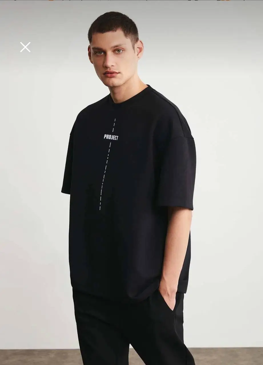 - تیشرت اور سایز مردانه یقه گرد گریملانژ | Grimelange Men’s Oversize T-Shirt - تیشرت اور سایز مردانه یقه گرد گریملانژ