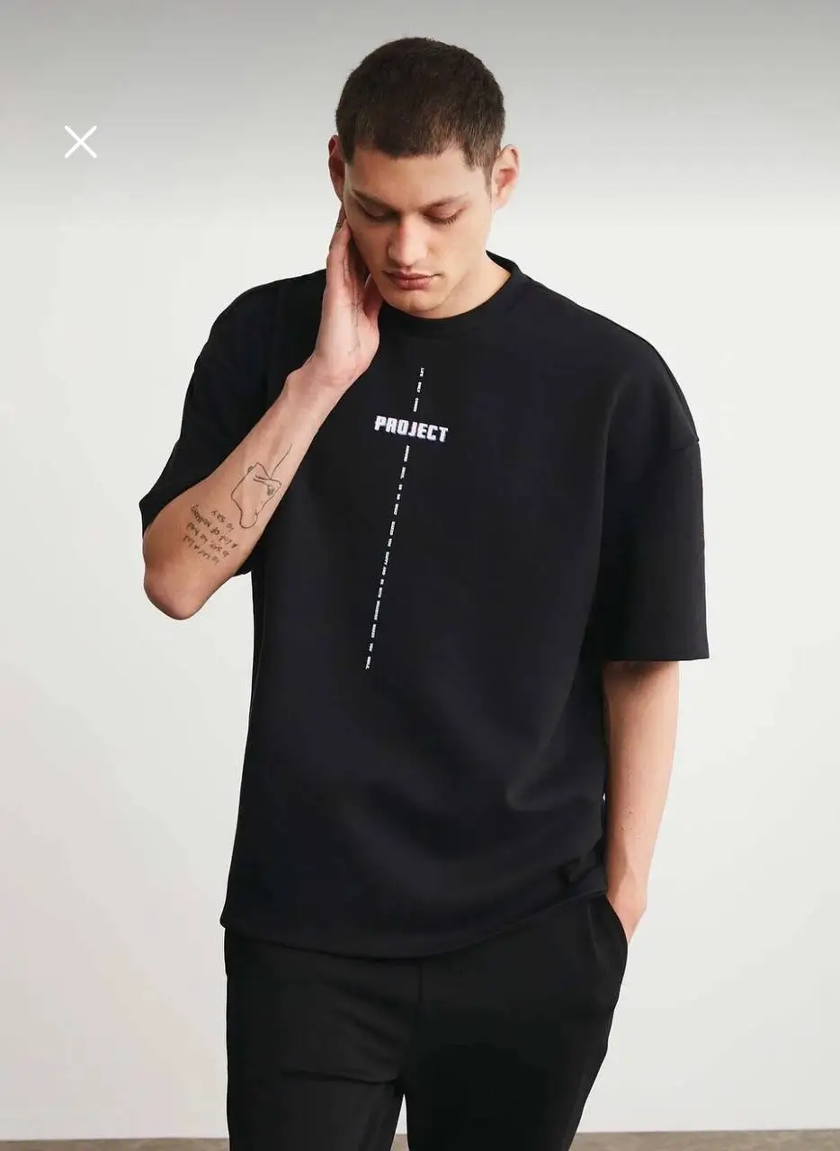 - تیشرت اور سایز مردانه یقه گرد گریملانژ | Grimelange Men’s Oversize T-Shirt - تیشرت اور سایز مردانه یقه گرد گریملانژ