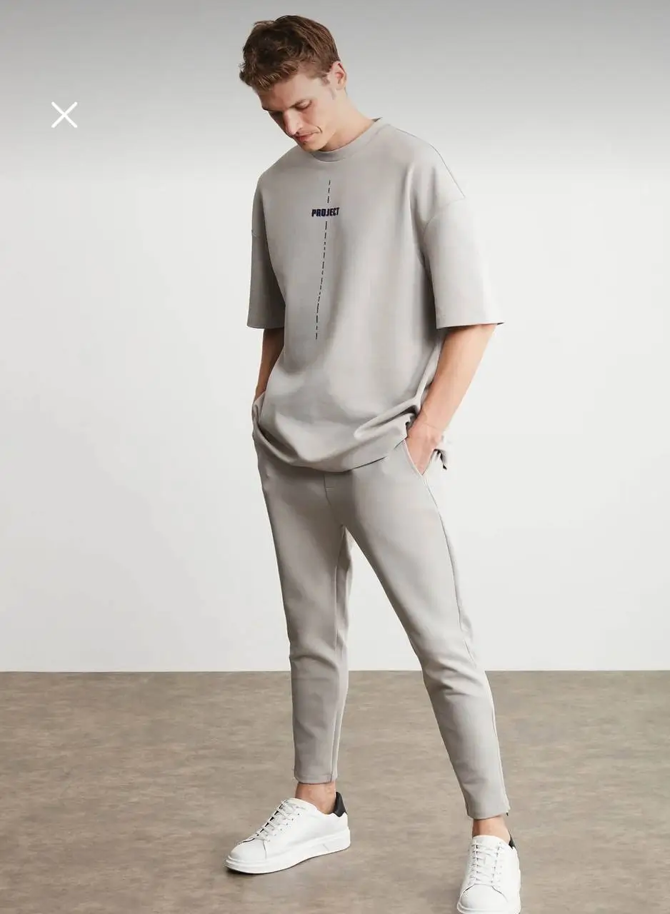 - تیشرت اور سایز مردانه یقه گرد گریملانژ | Grimelange Men’s Oversize T-Shirt - تیشرت اور سایز مردانه یقه گرد گریملانژ