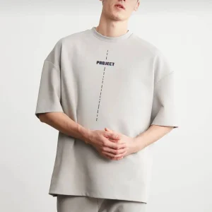 تیشرت اور سایز مردانه یقه گرد گریملانژ