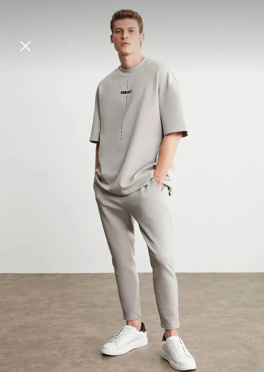 - تیشرت اور سایز مردانه یقه گرد گریملانژ | Grimelange Men’s Oversize T-Shirt - تیشرت اور سایز مردانه یقه گرد گریملانژ