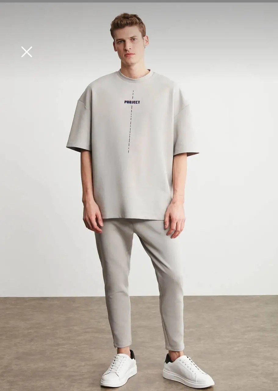 - تیشرت اور سایز مردانه یقه گرد گریملانژ | Grimelange Men’s Oversize T-Shirt - تیشرت اور سایز مردانه یقه گرد گریملانژ