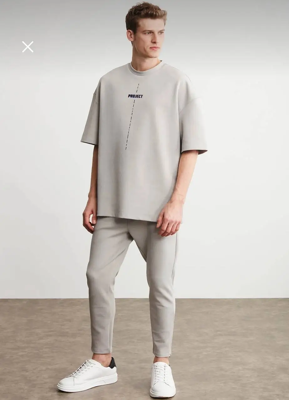 - تیشرت اور سایز مردانه یقه گرد گریملانژ | Grimelange Men’s Oversize T-Shirt - تیشرت اور سایز مردانه یقه گرد گریملانژ