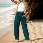 شلوار لنین سبز زنانه