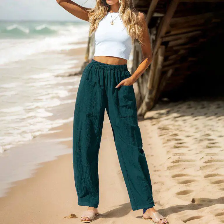 شلوار لنین سبز زنانه