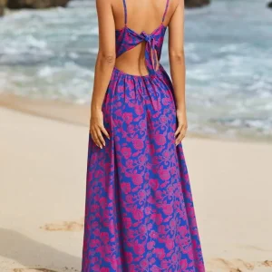 ساحلی طرح‌دار آبی بنفش