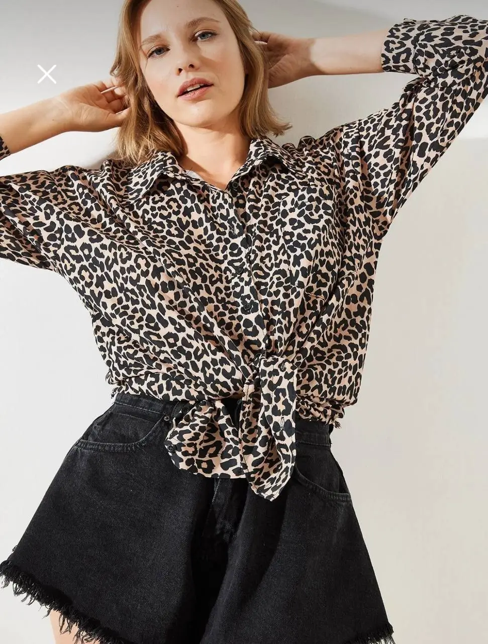 - شومیز پلنگی زنانه برند بیانکو لوسی | Bianco Lucci Oversize Blouse - شومیز پلنگی زنانه برند بیانکو لوسی