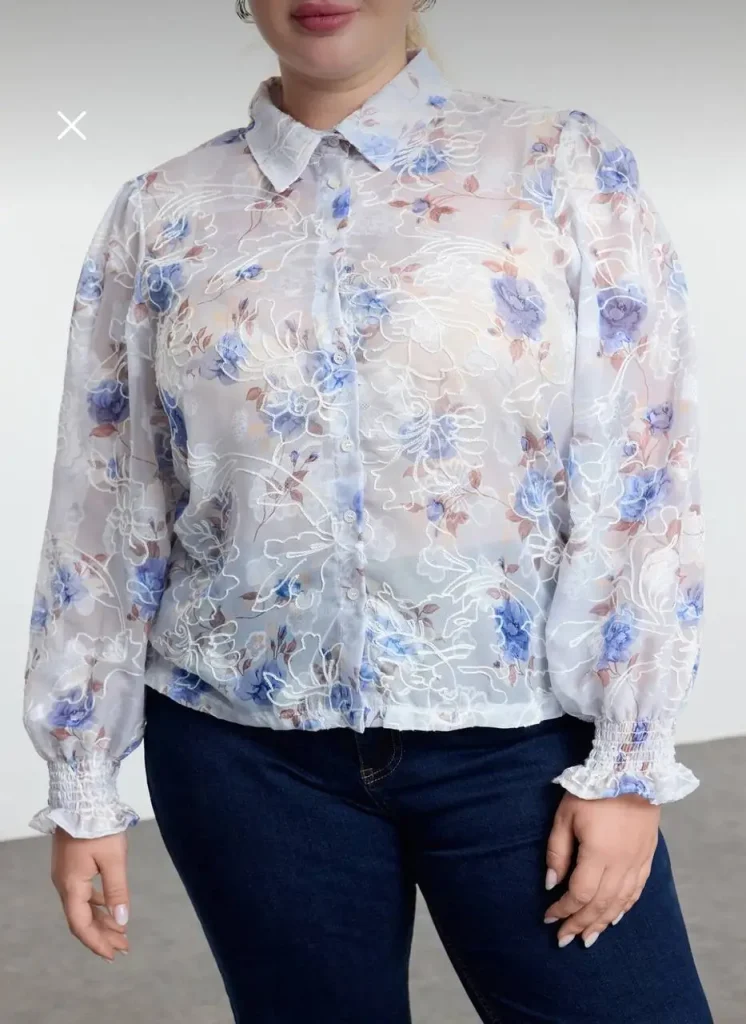 شومیز گلدوزی شده ترک میلا