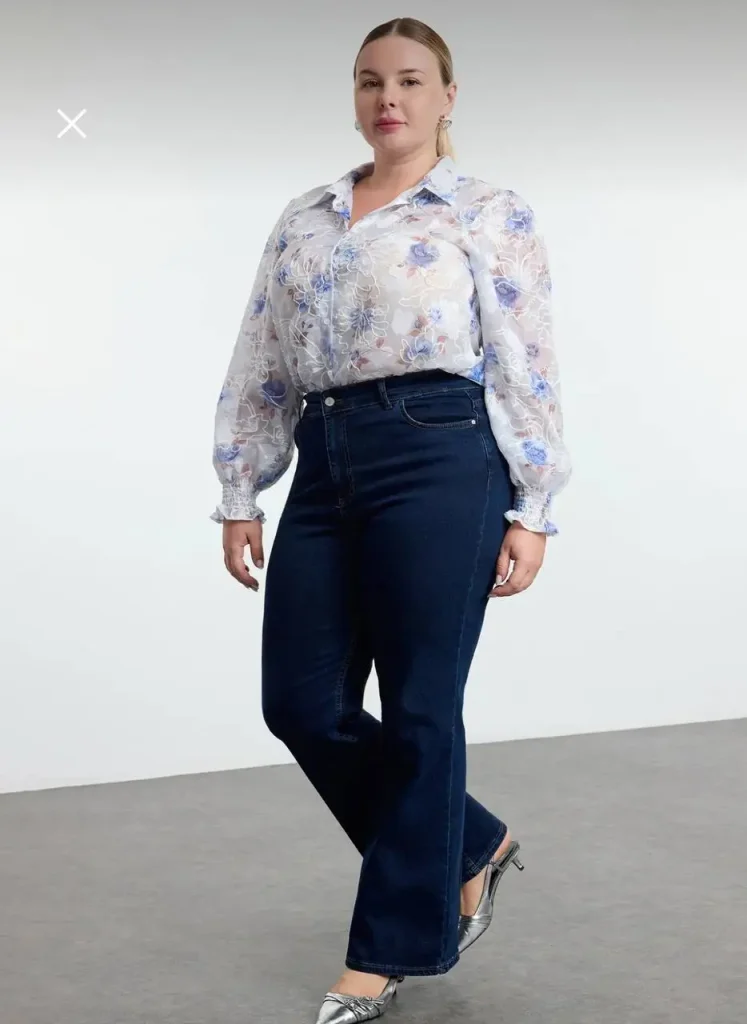 شومیز گلدوزی شده ترک میلا