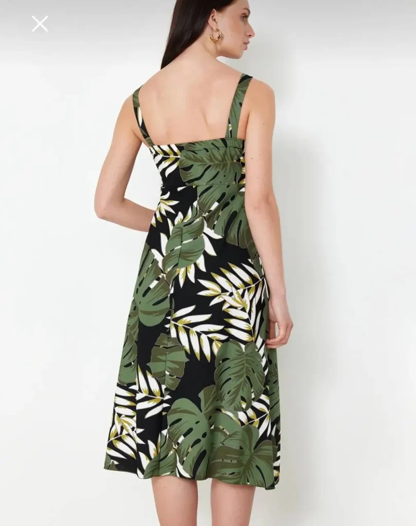 لباس زنانه ترک میلا گل سبز