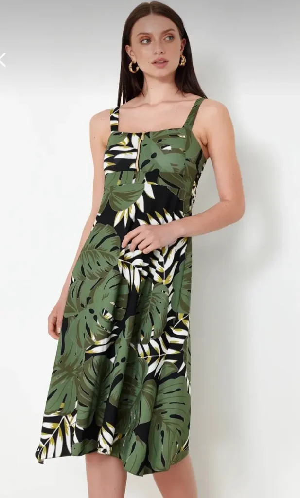 لباس زنانه ترک میلا گل سبز