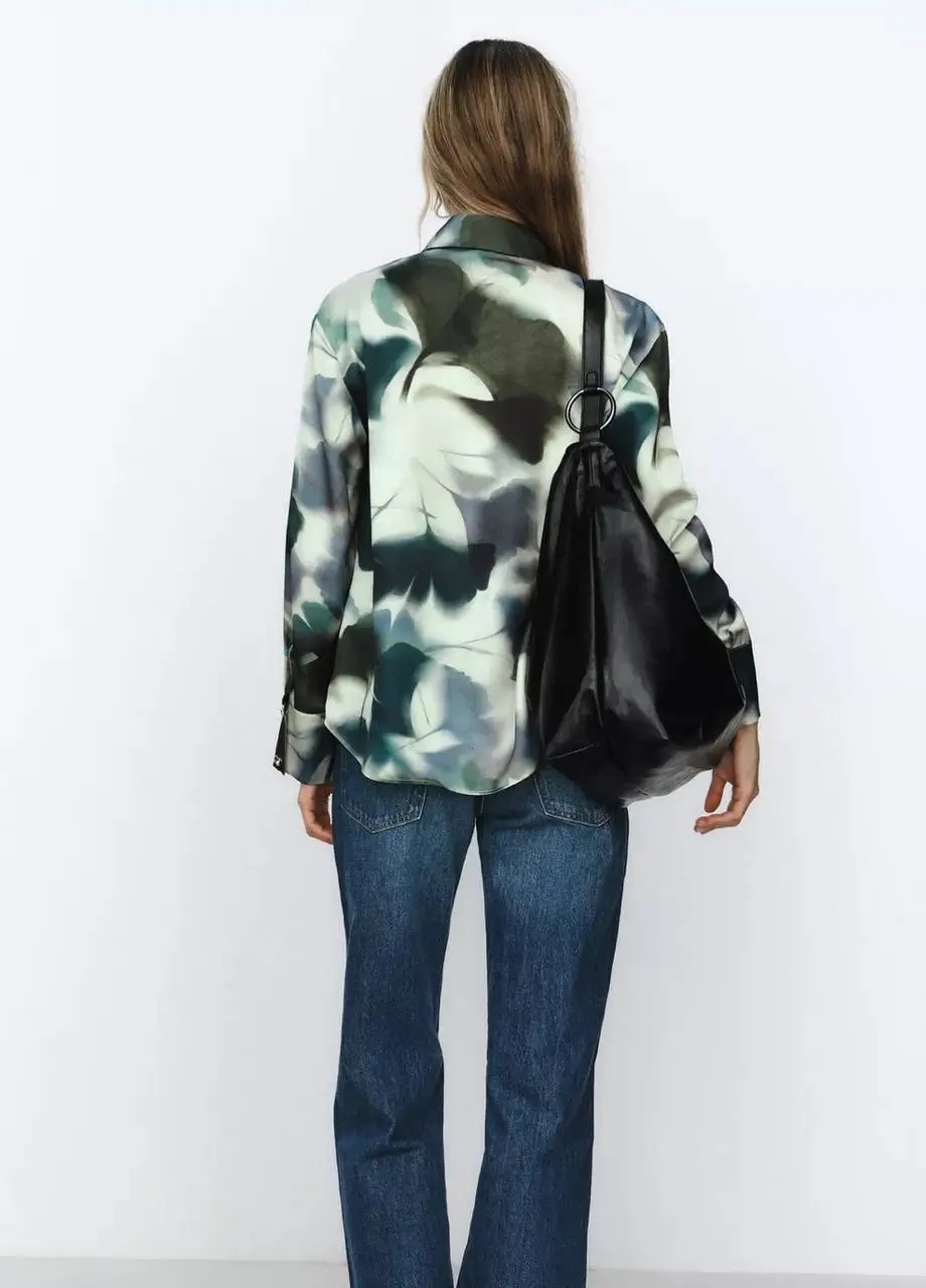 - شومیز جذاب زنانه زارا آدریا | Zara Adria Satin Patterned Blouse - شومیز جذاب زنانه زارا آدریا