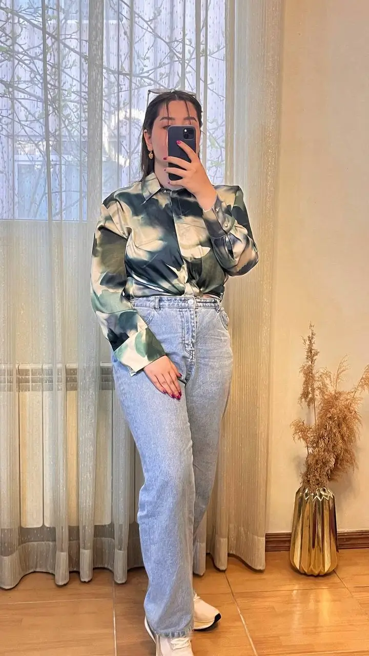 - شومیز جذاب زنانه زارا آدریا | Zara Adria Satin Patterned Blouse - شومیز جذاب زنانه زارا آدریا