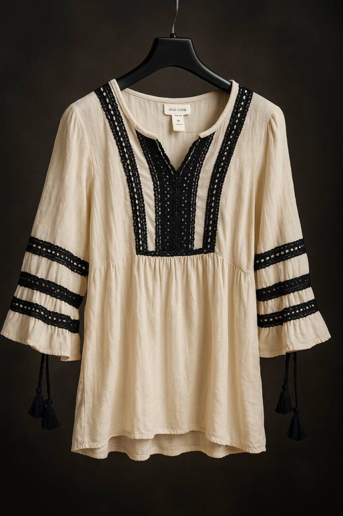 شومیز کرم زنانه ترک