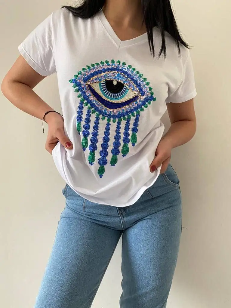 تیشرت مجلسی پولکدوزی