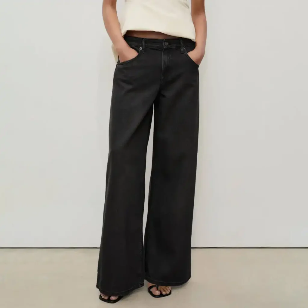 شلوار جین واید لگ زنانه منگو