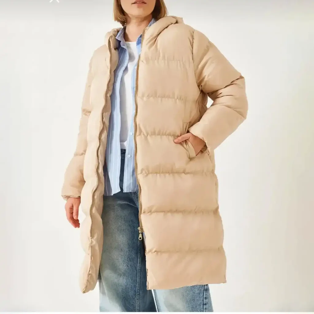 کاپشن کلاهدار بلند زنانه بیانکو لوسی