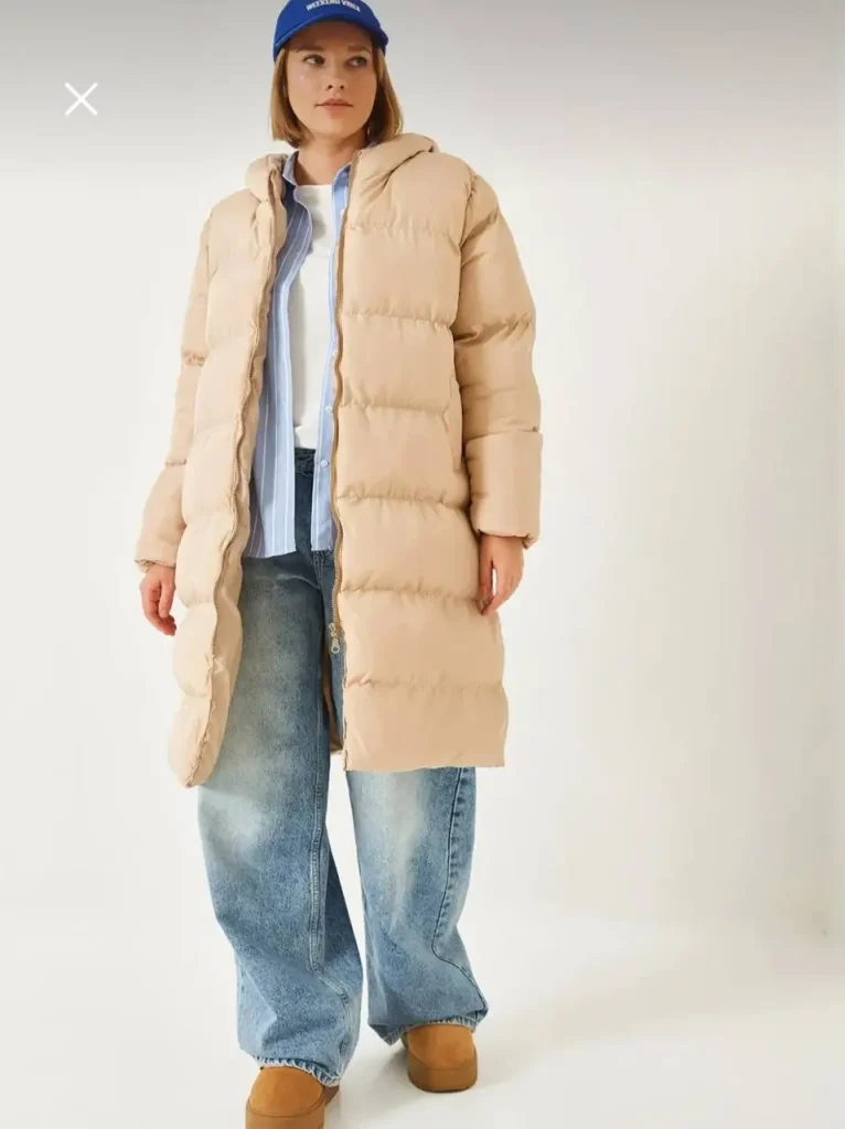 کاپشن کلاهدار بلند زنانه بیانکو لوسی