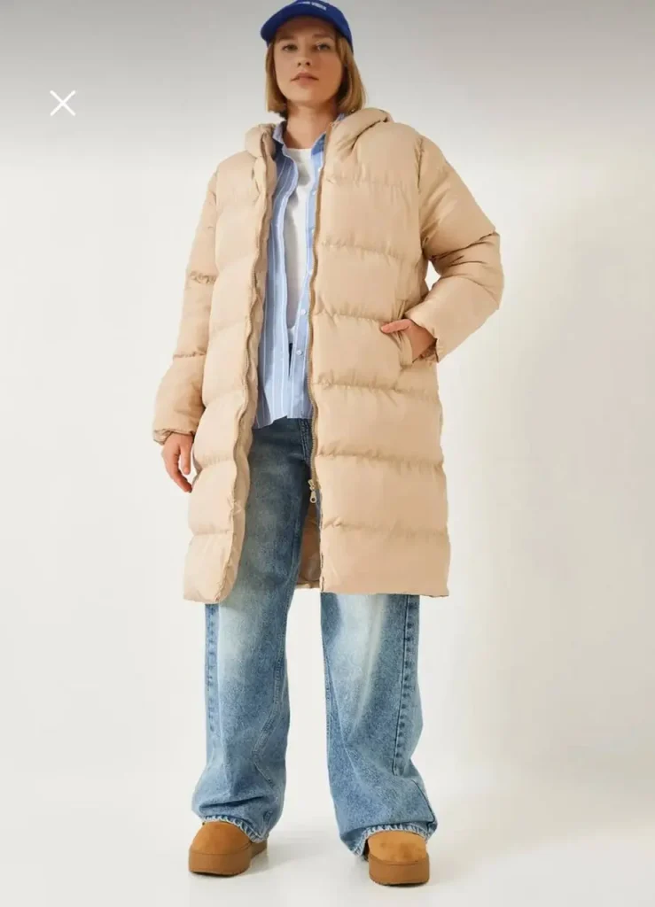 کاپشن کلاهدار بلند زنانه بیانکو لوسی