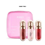 پک 3 عددی لیپ گلاس کیکو + کیف | kiko milano glossy lip set -turkishmod | فروشگاه آنلاین برندهای اصل ترکیه