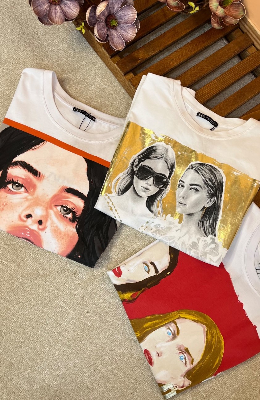 - تیشرت زنانه اور سایز زارا با طراحی هنری Zara Women’s Oversized Graphic T-Shirt - تیشرت زنانه اور سایز زارا با طراحی هنری zara women’s oversized graphic t-shirt - image 2