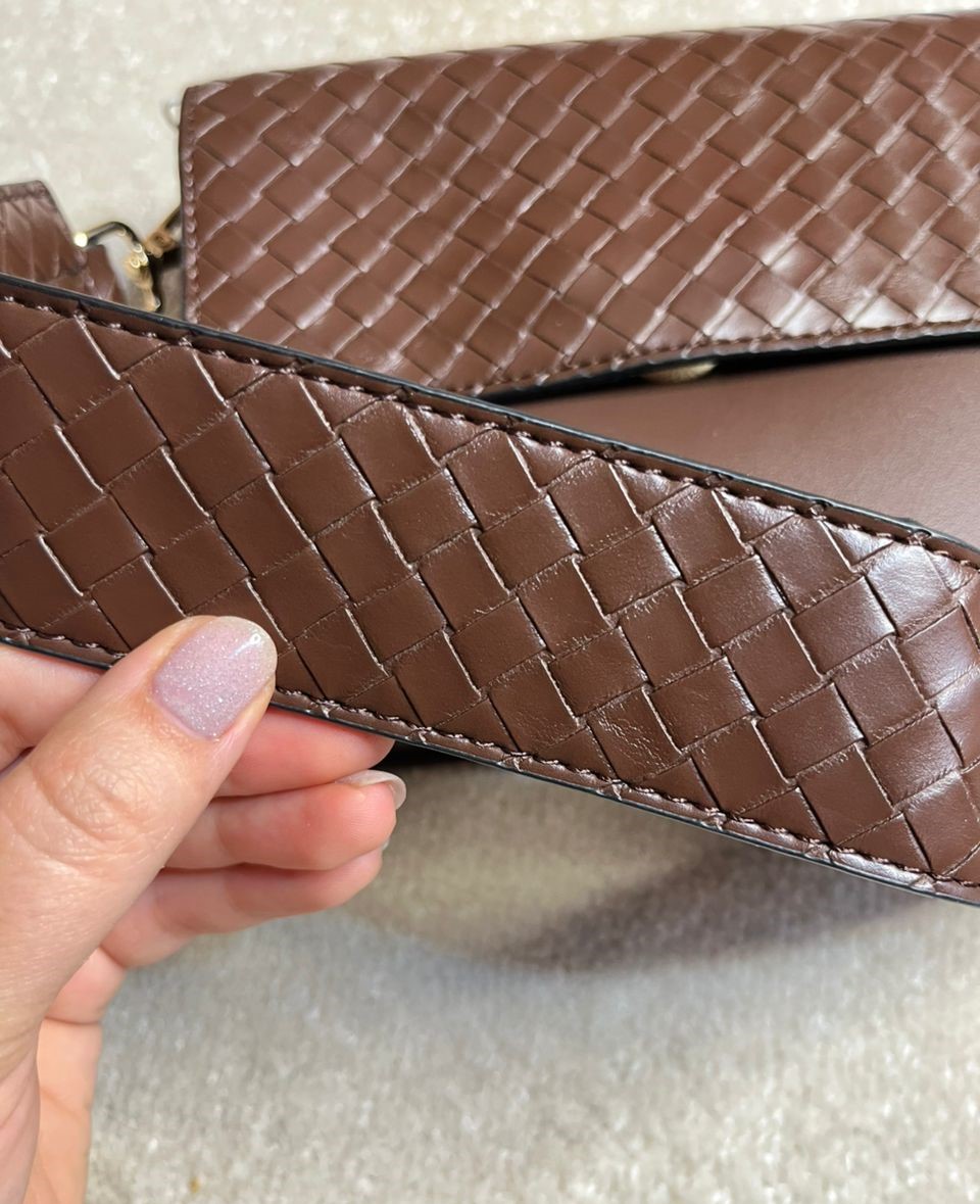 - کیف کراس بادی بافتدار انلی Only Woven Brown Crossbody Bag - کیف کراس بادی بافتدار انلی only woven brown crossbody bag - image 3