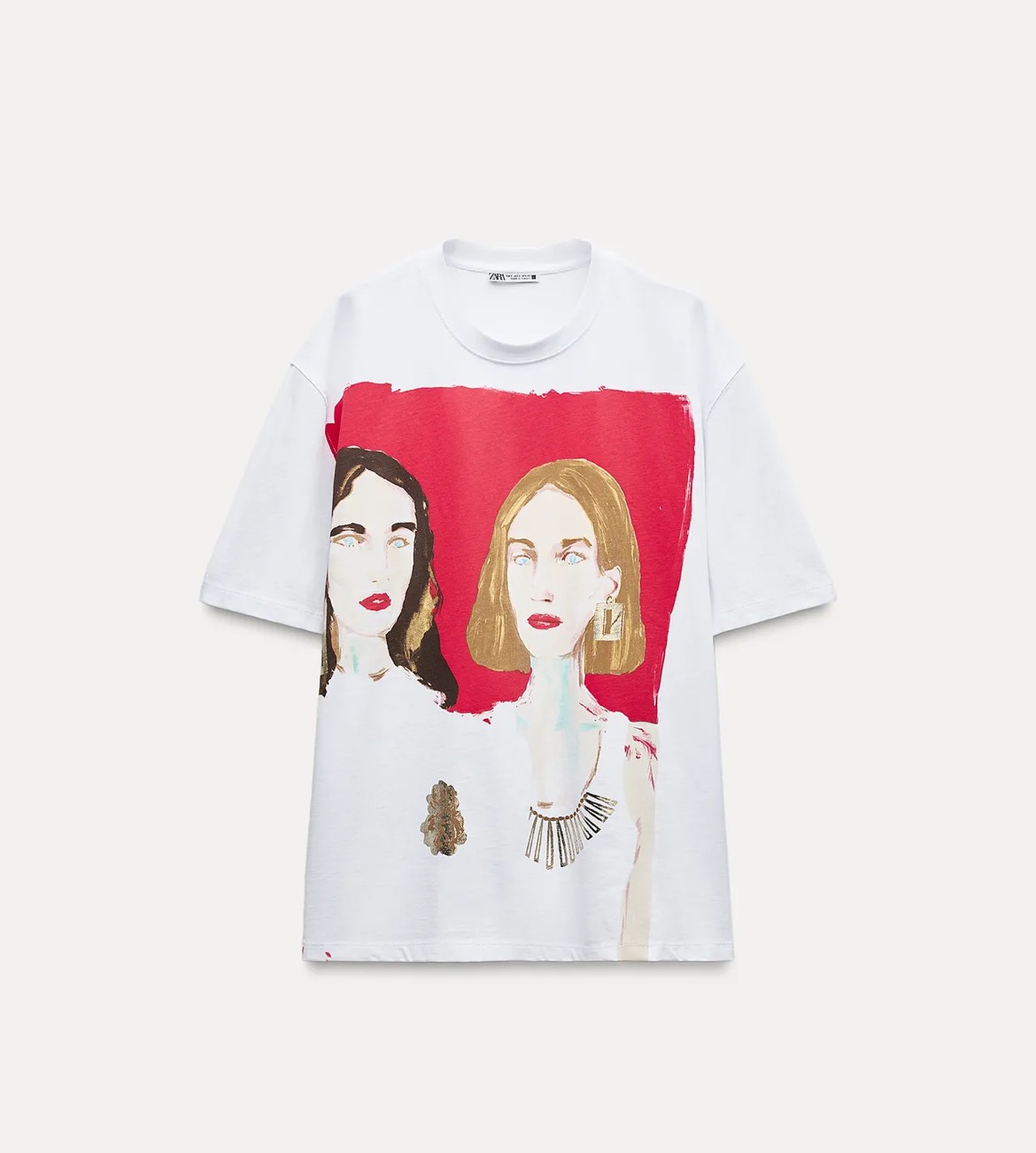 - تیشرت زنانه اور سایز زارا با طراحی هنری Zara Women’s Oversized Graphic T-Shirt - تیشرت زنانه اور سایز زارا با طراحی هنری zara women’s oversized graphic t-shirt - image 6